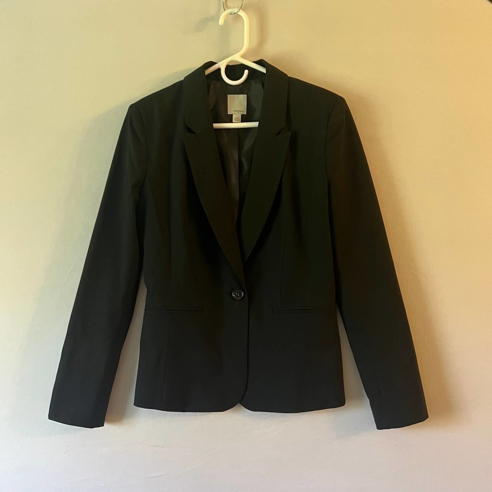 𝅺HALOGEN Black One Button Blazer 6